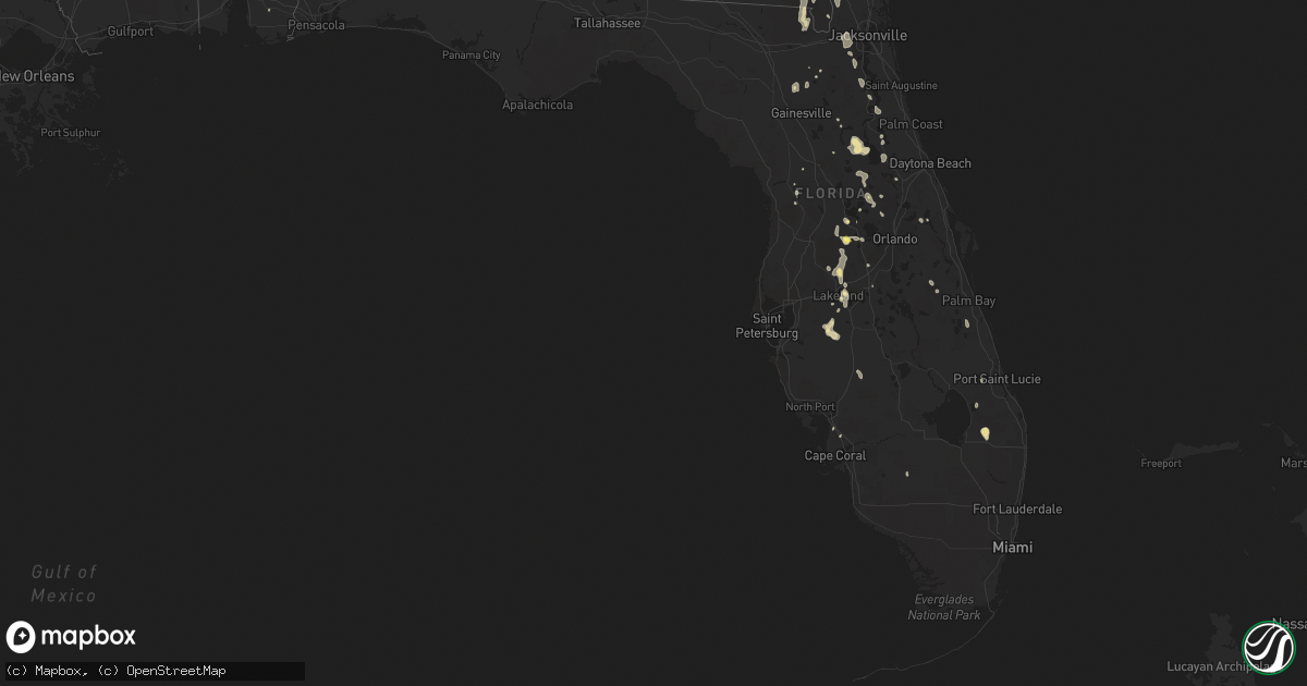 Hail map in Florida on June 10, 2014