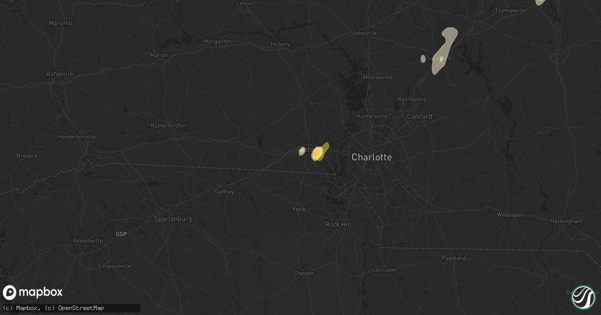 Hail map in Gastonia, NC on June 10, 2014