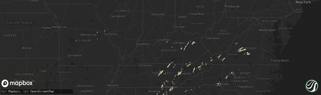 Hail map in Kentucky on June 10, 2014