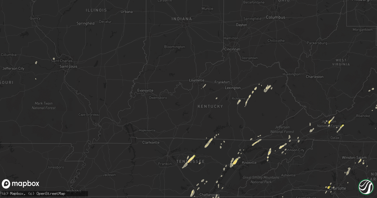 Hail map in Kentucky on June 10, 2014