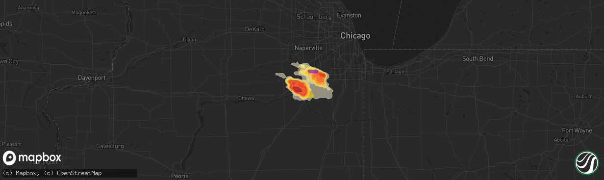 Hail map in Channahon, IL on June 10, 2015