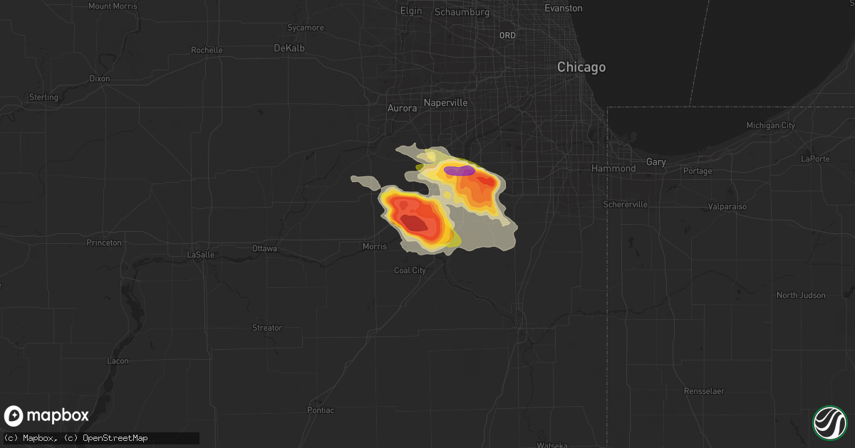Hail map in Channahon, IL on June 10, 2015