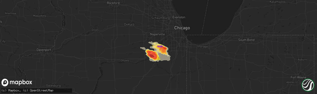 Hail map in Crest Hill, IL on June 10, 2015