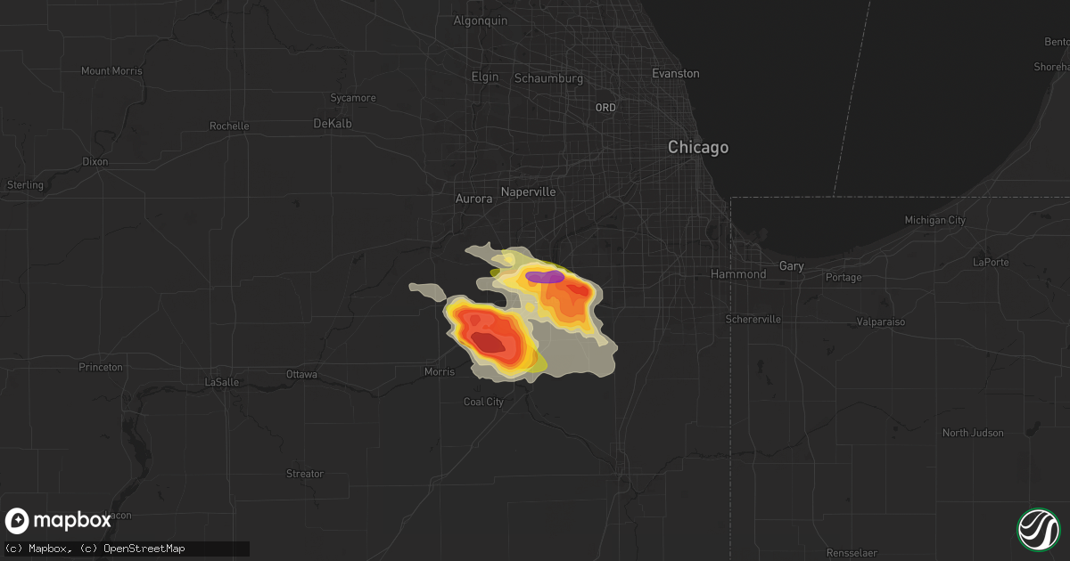 Hail map in Crest Hill, IL on June 10, 2015