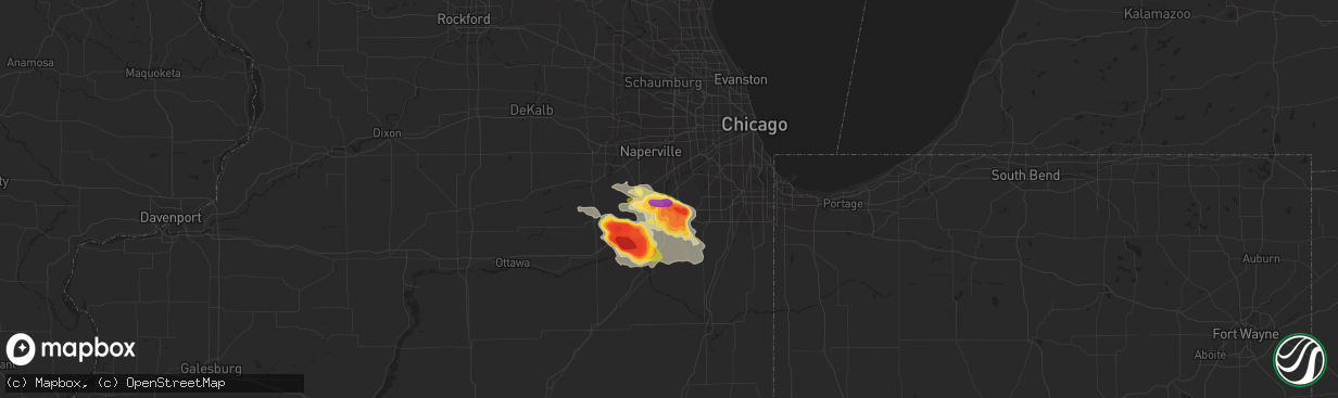 Hail map in Lockport, IL on June 10, 2015