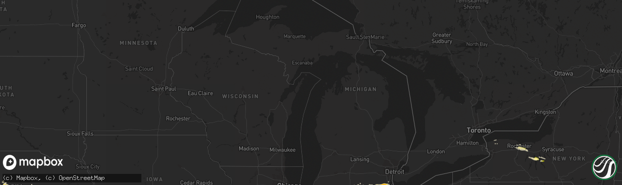 Hail map in Michigan on June 10, 2015