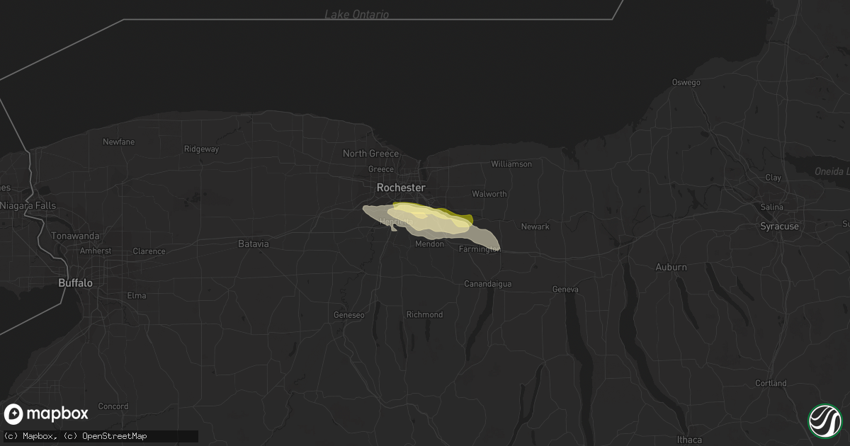 Hail map in Pittsford, NY on June 10, 2015