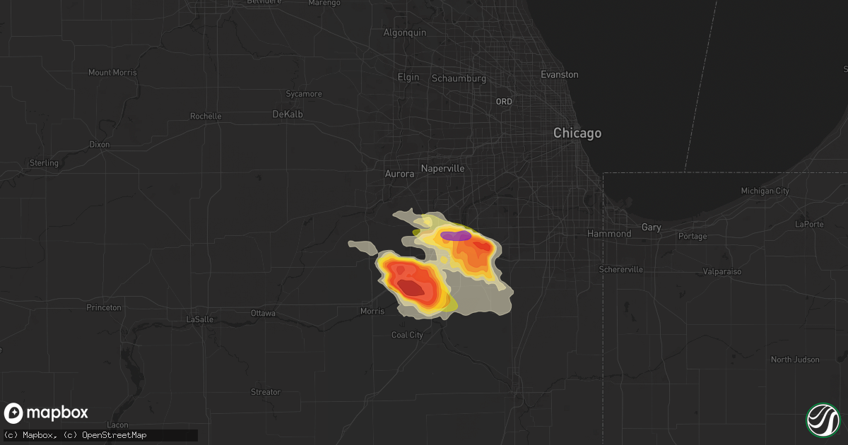 Hail map in Plainfield, IL on June 10, 2015