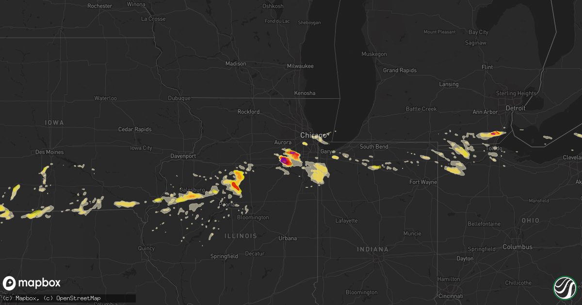 Hail map on June 10, 2015