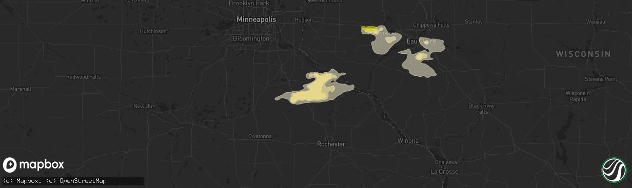 Hail map in Goodhue, MN on June 10, 2016