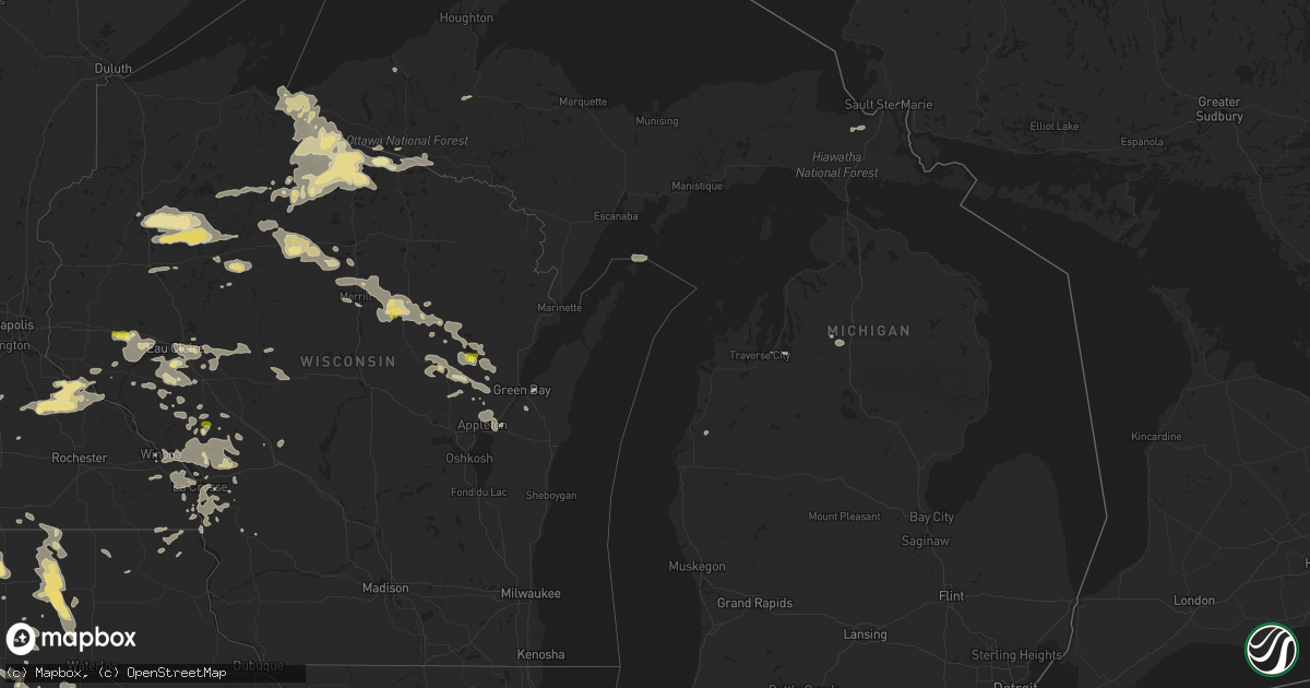 Hail map in Michigan on June 10, 2016