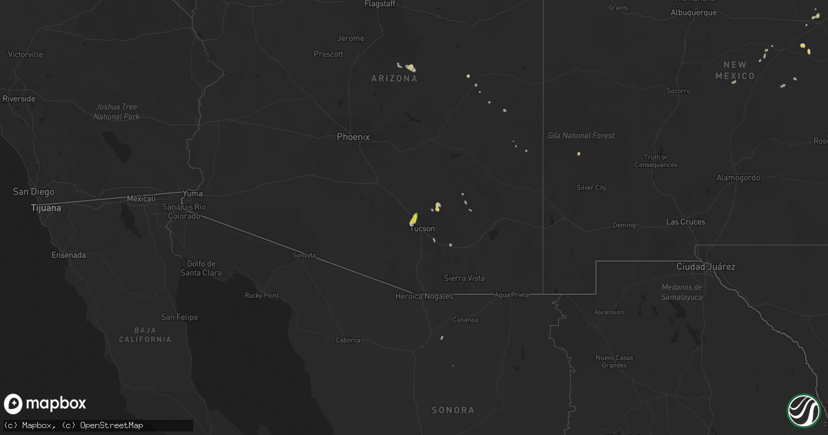 Hail map on June 10, 2016