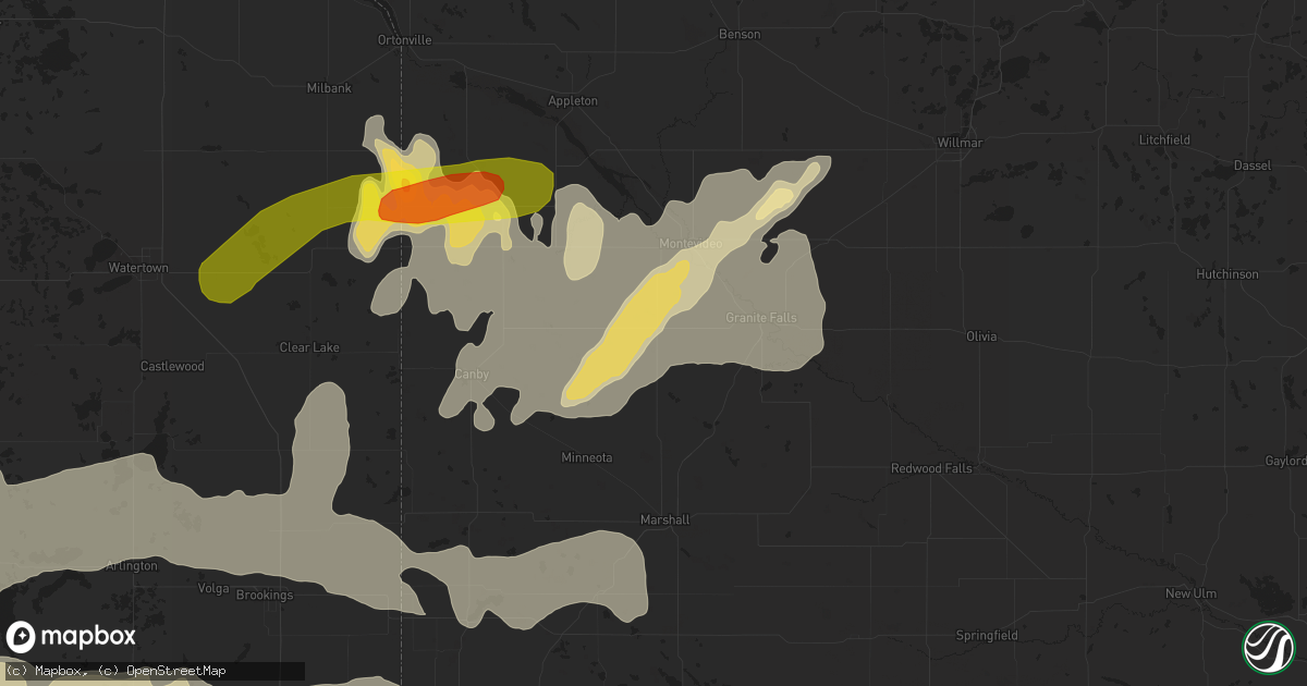 Hail map in Clarkfield, MN on June 10, 2017