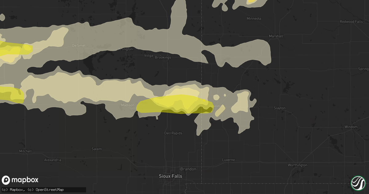 Hail map in Flandreau, SD on June 10, 2017