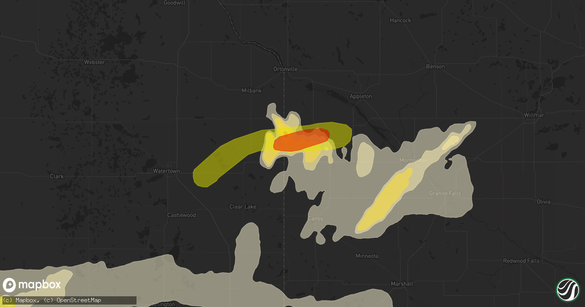 Hail map in Marietta, MN on June 10, 2017