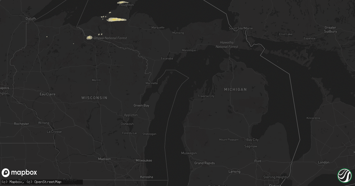 Hail map in Michigan on June 10, 2017