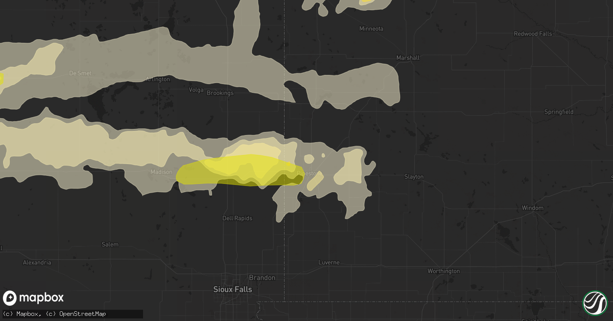 Hail map in Pipestone, MN on June 10, 2017