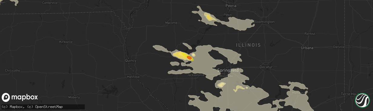 Hail map in Beardstown, IL on June 10, 2018