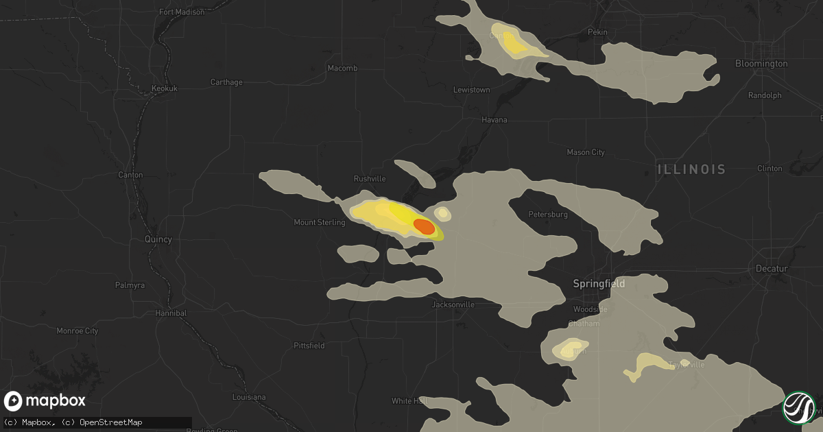 Hail map in Beardstown, IL on June 10, 2018