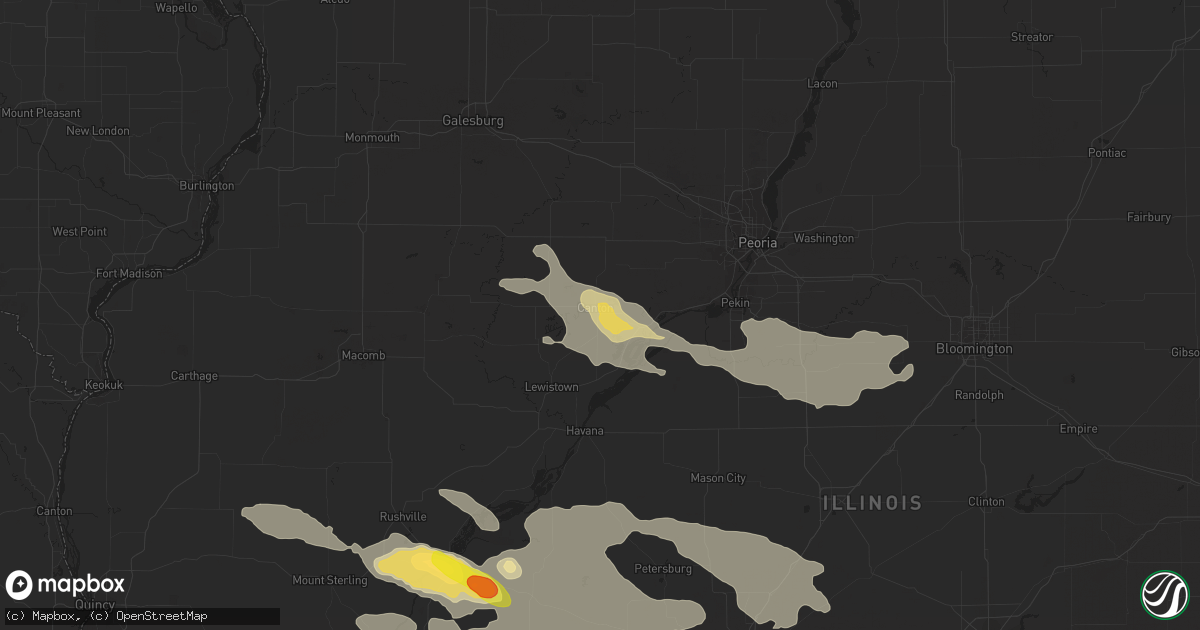Hail map in Canton, IL on June 10, 2018