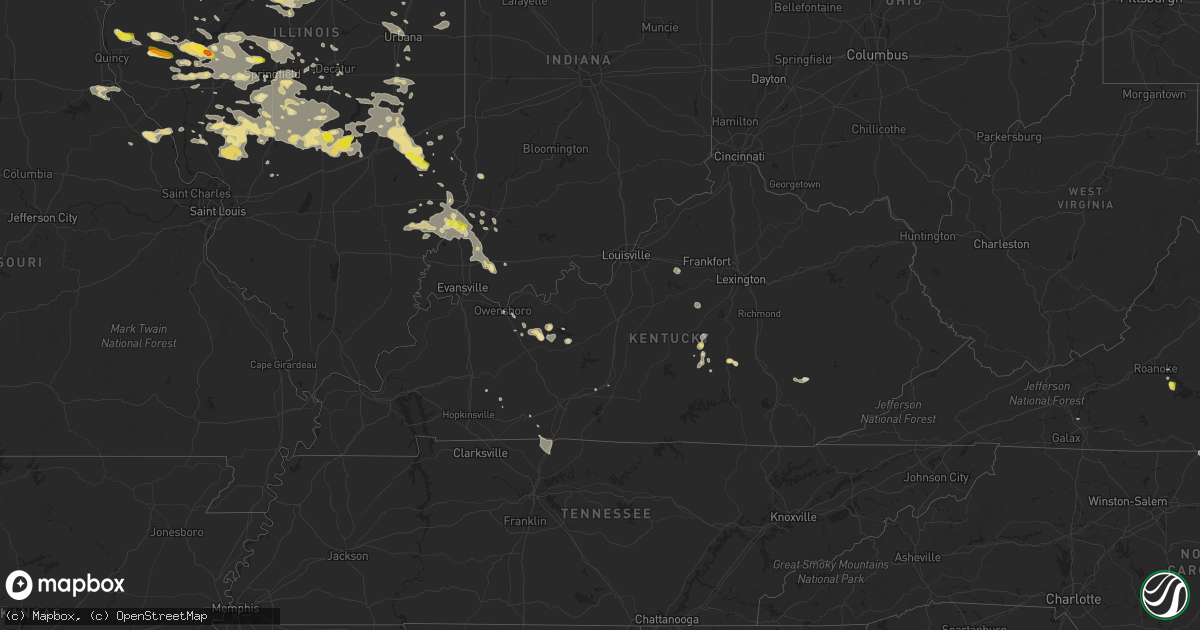 Hail map in Kentucky on June 10, 2018