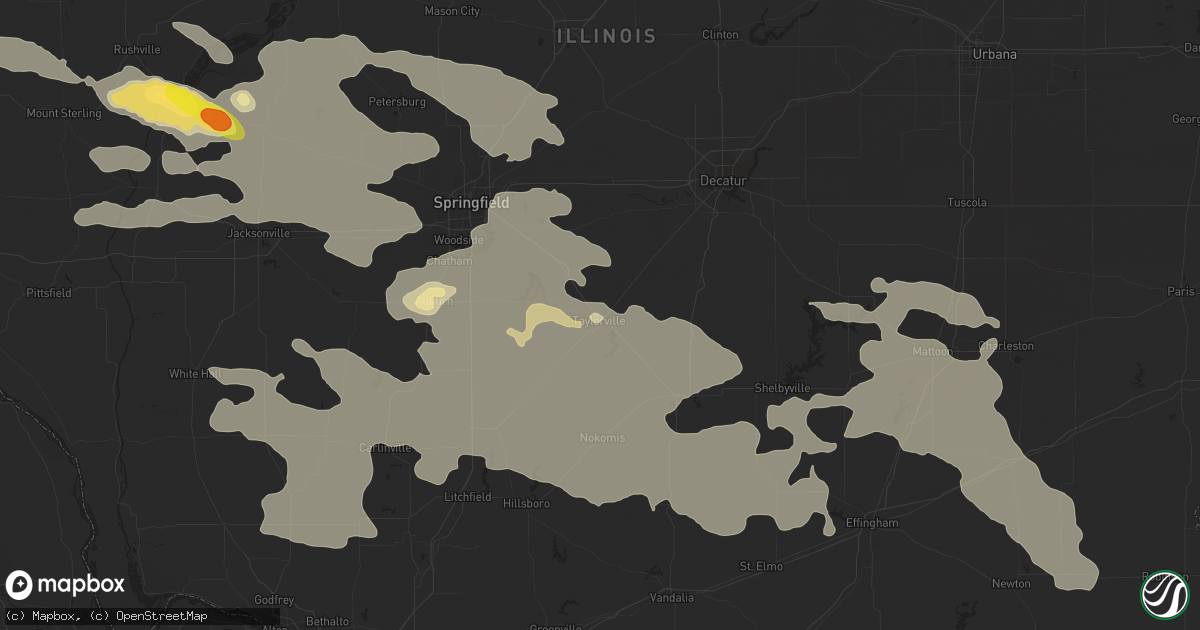 Hail map in Taylorville, IL on June 10, 2018