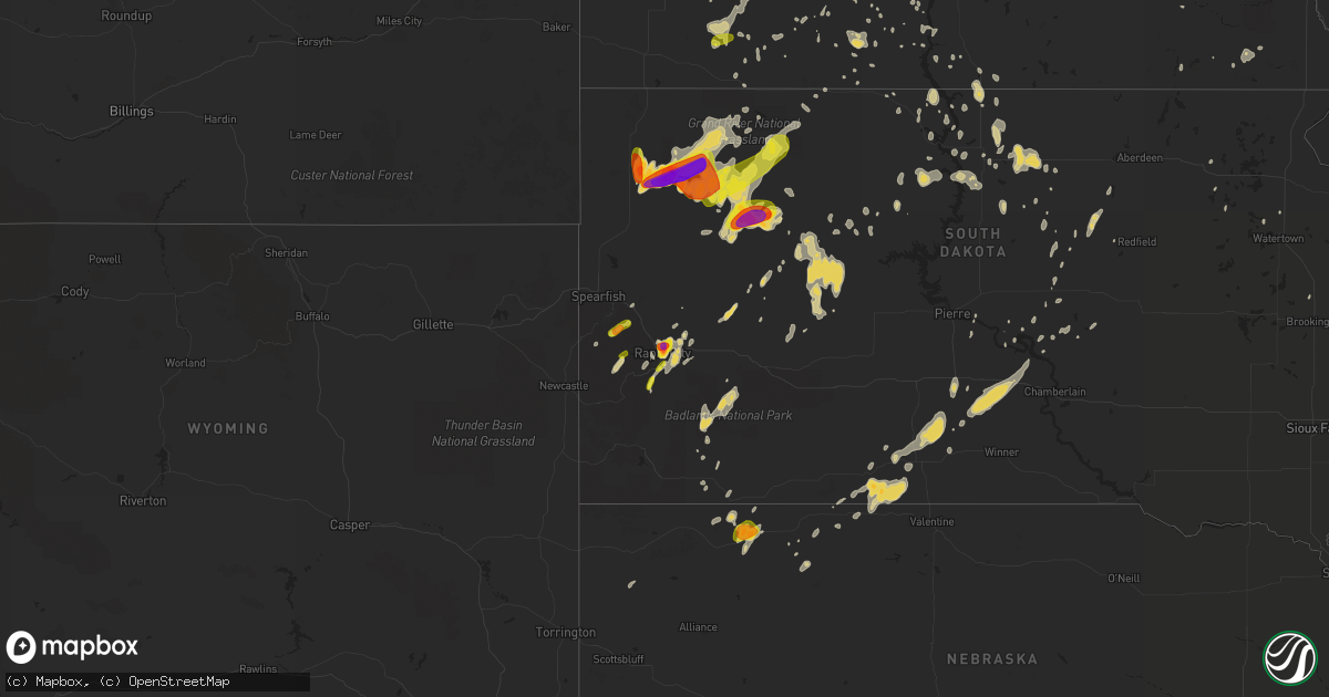 Hail map on June 10, 2018