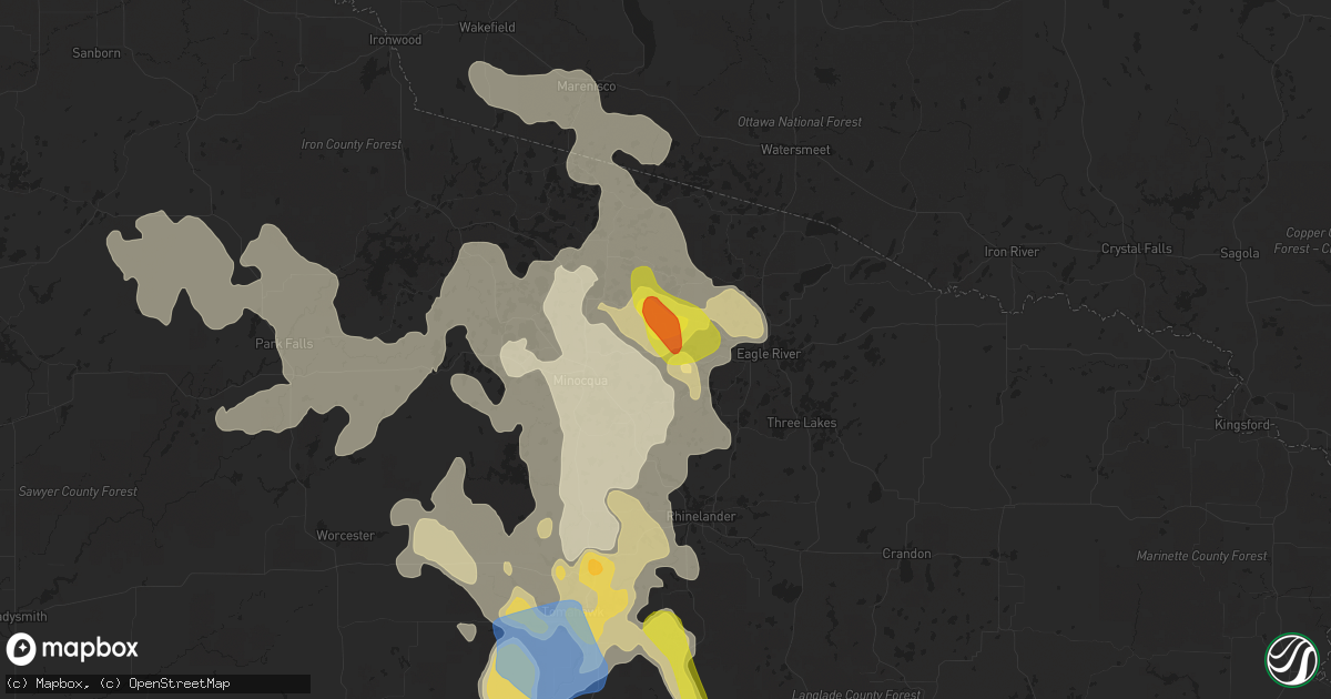 Hail map in Saint Germain, WI on June 10, 2021