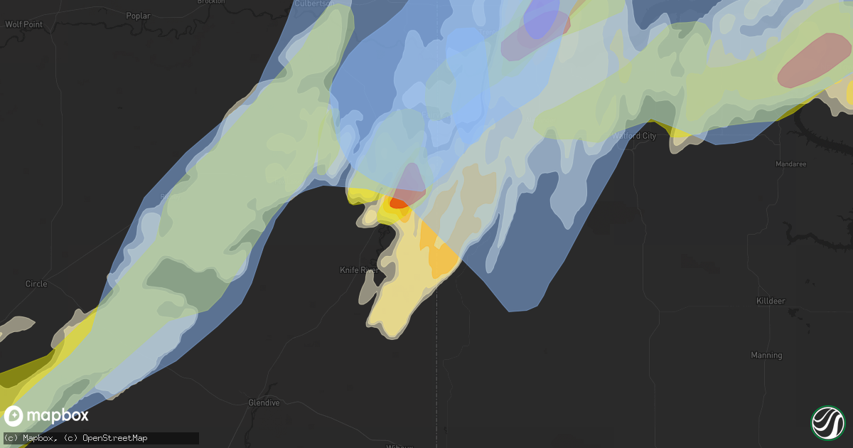 Hail map in Sidney, MT on June 10, 2021