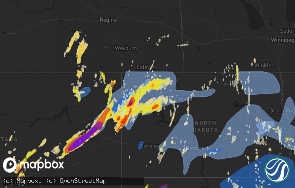 Hail map preview on 06-10-2021