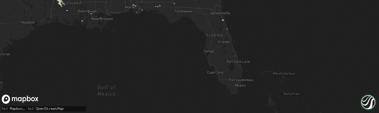 Hail map in Florida on June 10, 2022