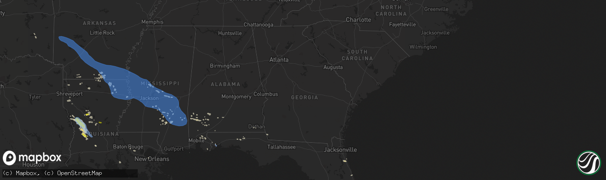 Hail map in Georgia on June 10, 2022