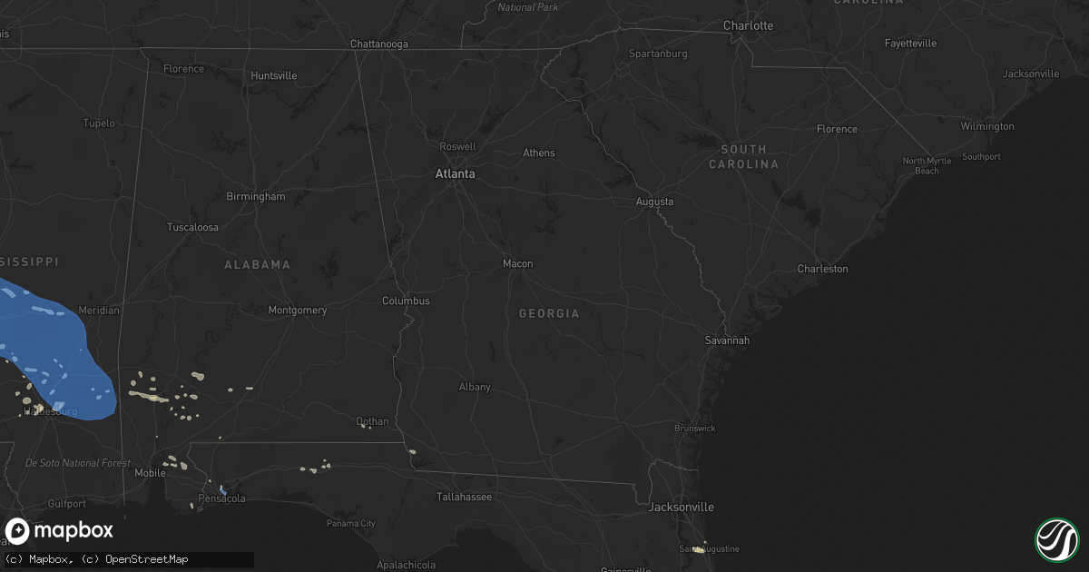 Hail map in Georgia on June 10, 2022