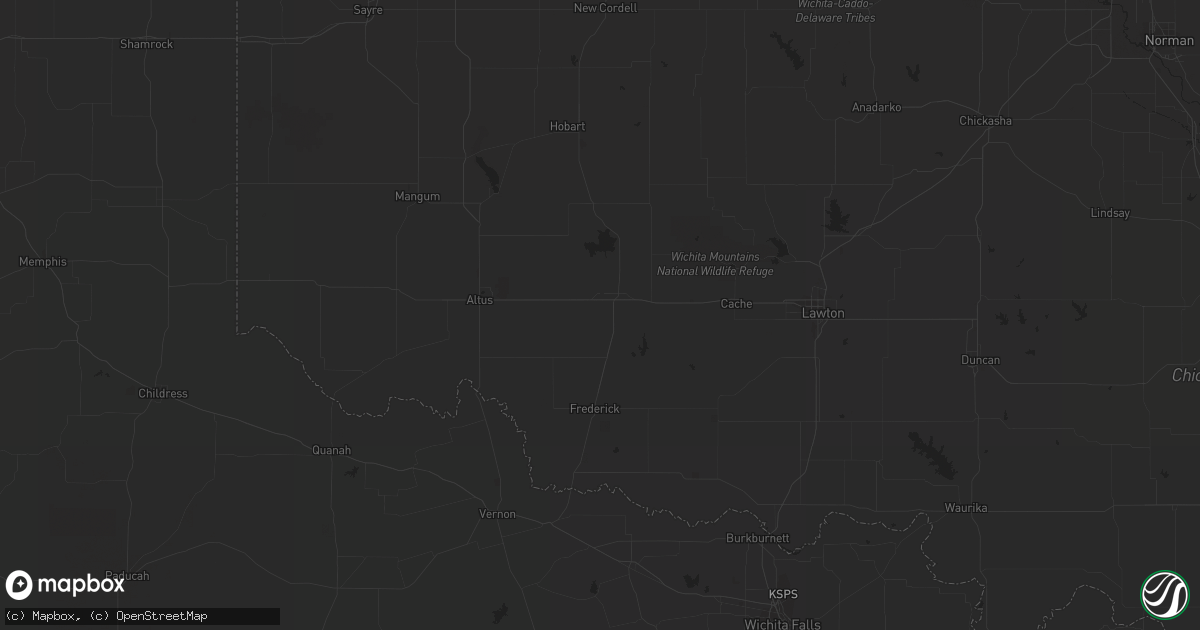 Hail map in Mount Vernon, TX on June 10, 2023