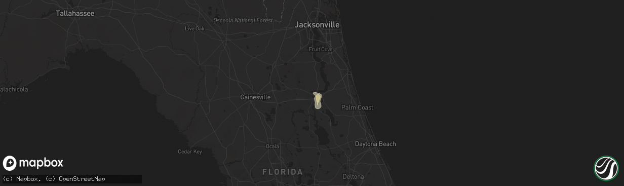Hail map in Palatka, FL on June 10, 2023