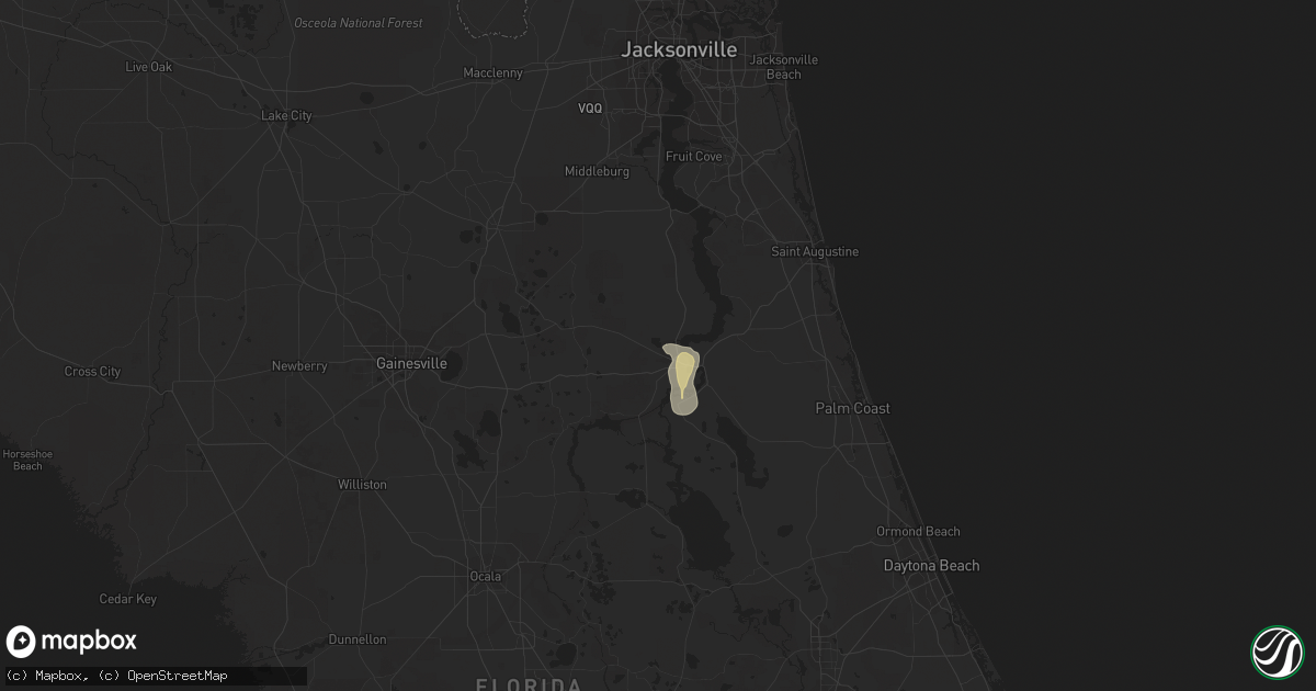 Hail map in Palatka, FL on June 10, 2023