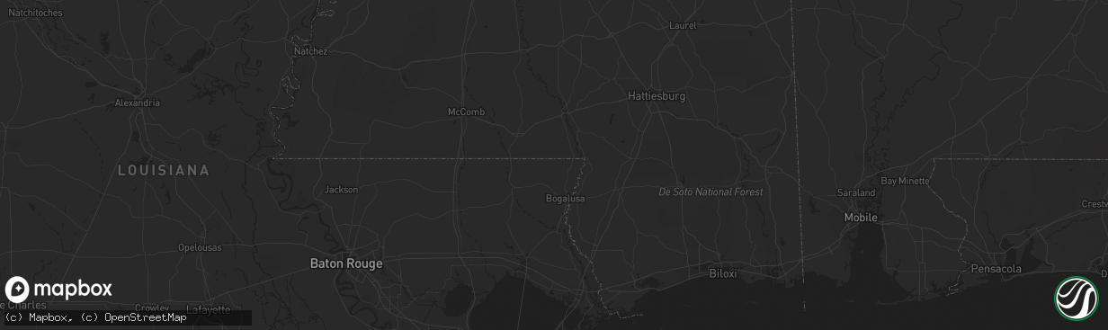 Hail map in Whitney, TX on June 10, 2023