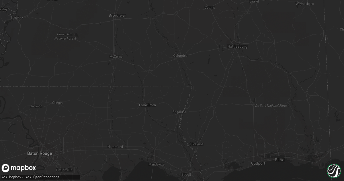 Hail map in Whitney, TX on June 10, 2023