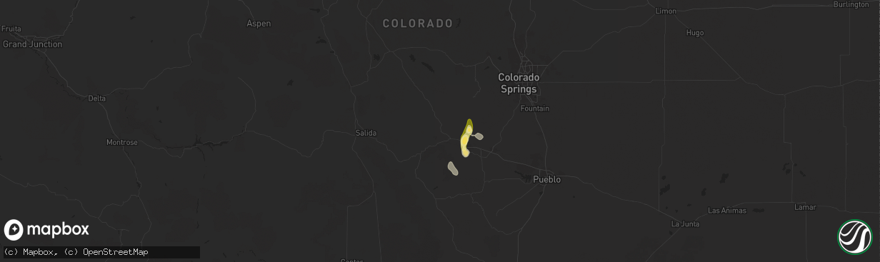 Hail map in Canon City, CO on June 10, 2024