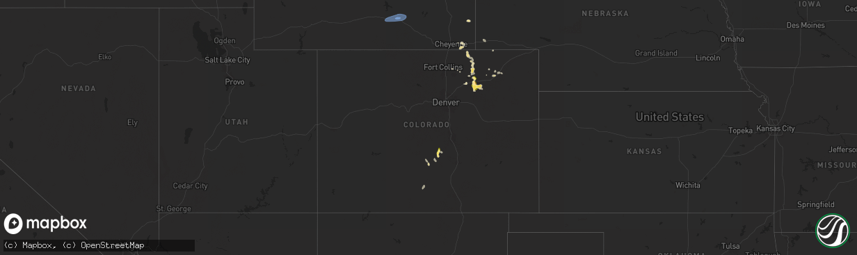 Hail map in Colorado on June 10, 2024