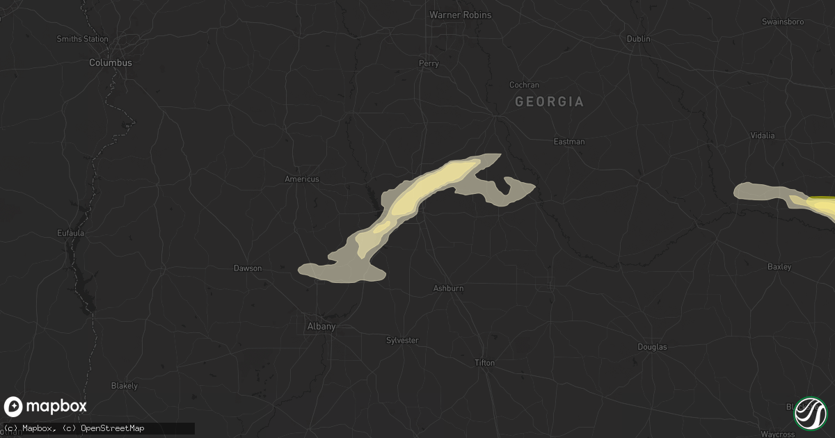 Hail map in Cordele, GA on June 10, 2024