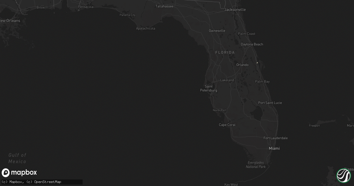 Hail map in Florida on June 10, 2024