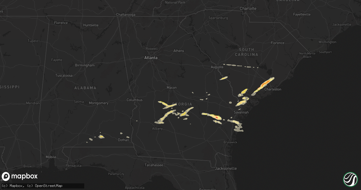 Hail map in Georgia on June 10, 2024