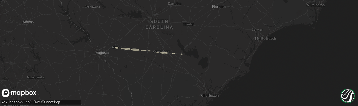 Hail map in Santee, SC on June 10, 2024