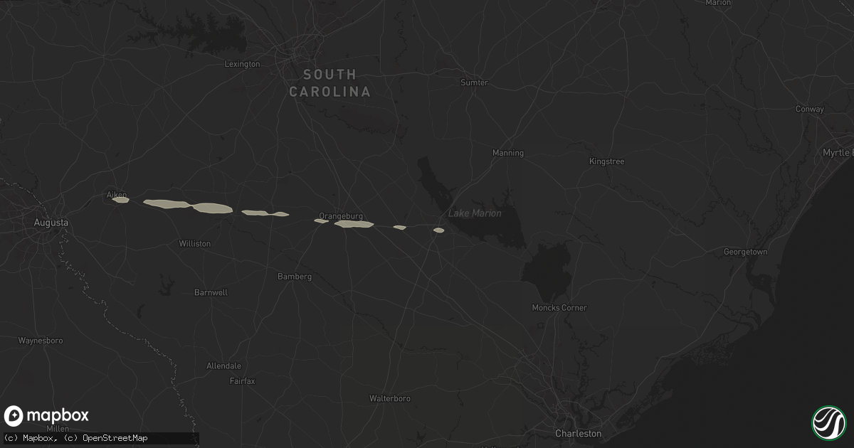 Hail map in Santee, SC on June 10, 2024