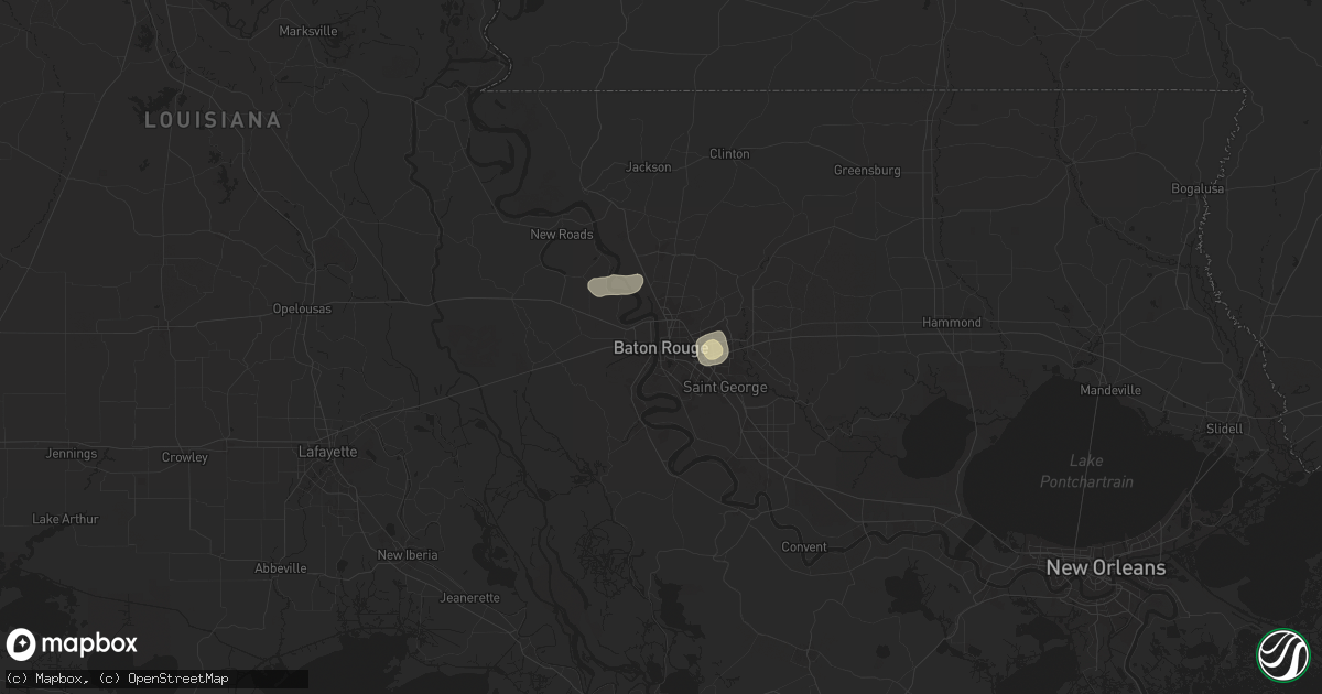 Hail map in Baton Rouge, LA on June 10, 2025