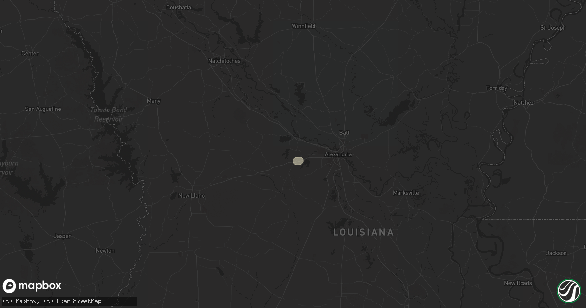Hail map in Boyce, LA on June 10, 2025