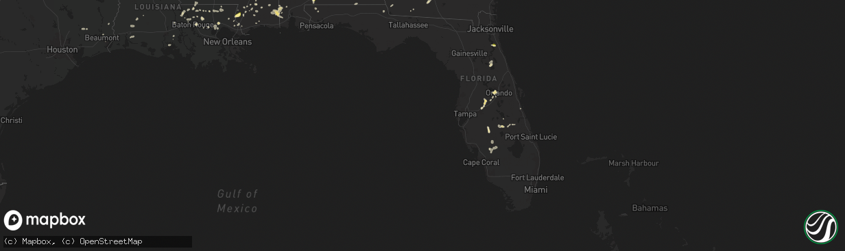 Hail map in Florida on June 10, 2025