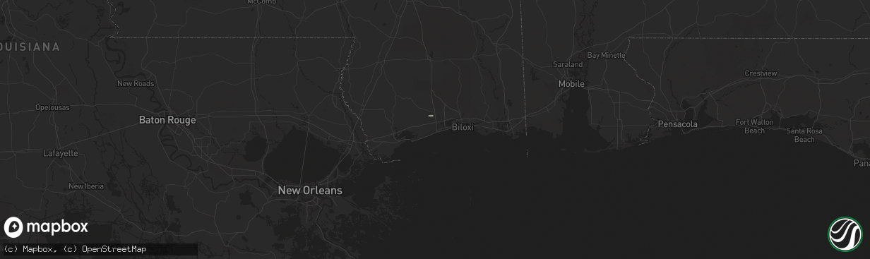 Hail map in Gulfport, MS on June 10, 2025