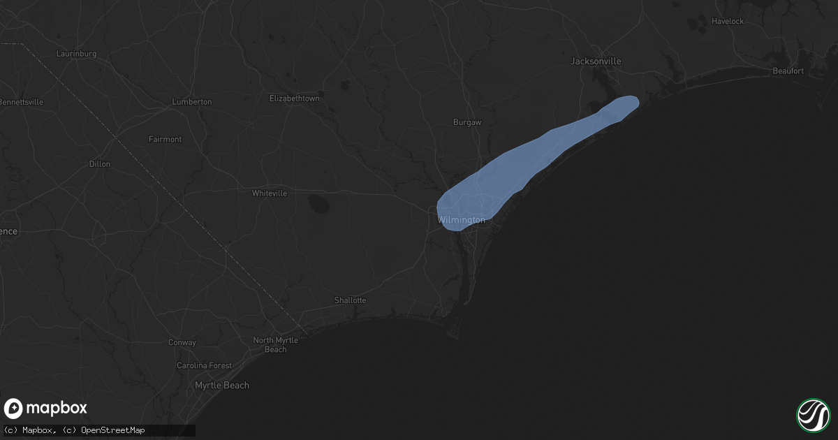 Hail map in Leland, NC on June 10, 2025
